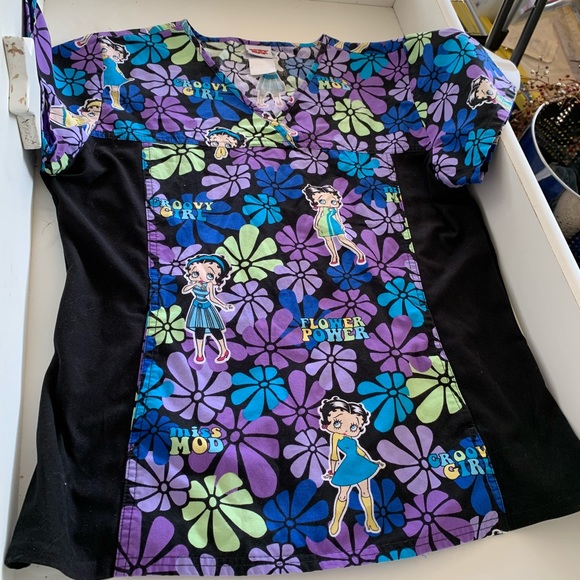 Betty Boop Tops - Betty boop medical scrubs
